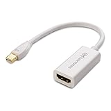 Cable Matters 4K Mini DisplayPort to HDMI 4K Adapter (Mini DP to HDMI Adapter) in White - Thunderbolt and Thunderbolt 2 Port Compatible