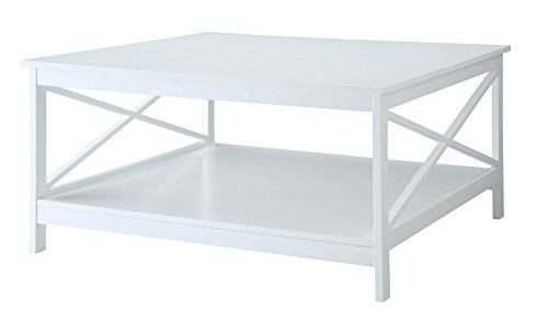 Convenience Concepts Oxford 36" Square Coffee Table, White