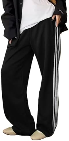 Amazon.com: Women Side Striped Track Pants Y2k Drawstring Waist