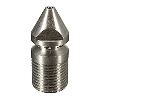 TOOLSTAR Cleaning Nozzle, SS304 Stainless Steel Pipe Dredge Nozzle, 1/4" & 3/8" BSP Female Thread, 250 Bar Working Pressure, Pipe Cleaning Machine Compatible