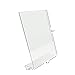 8.5 X 11 Acrylic Sign Holder Slant Back Design Clear Table Single Sheet Portrait Ad Frames for Home, Office, Store, Restaraunt (4)