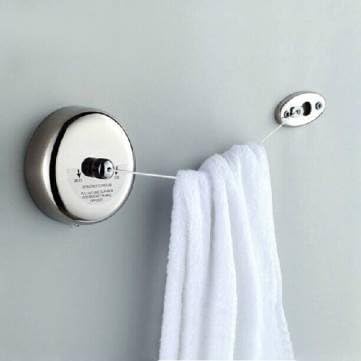 UR Bathroom 2.5m Stainless Steel Retractable Indoor Clothes Line For Home Hotel