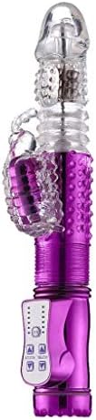 12 Speeds Thrusting Rotating Viberating Massger Medical Silicone Body Wand,Waterproof Cordless,Purple