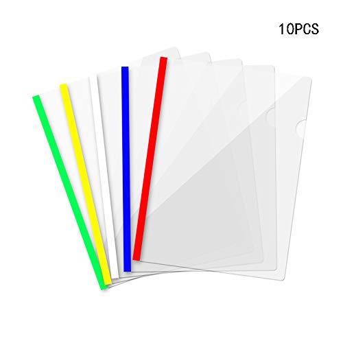 10PCS A4 Size Sliding Bar Binder Transparent Report Covers Folder for Documents Classification Premium Report Covers Transparent File Folder,School Business Office Supplies Folder