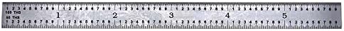 PEC Tools 161-006 6" 16R USA Flexible Steel Rule, reads 32nds, 64ths, 50ths, 100ths.