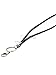 Braided PU Leather Necklace LANYARDs Keychain for key, ID holder, Cell phone, USB, or Camera (Black)