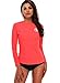 Taylover Women Rash Guard Swimsuit Rashguard Long Sleeve Swimsuit UV Swimwear Top