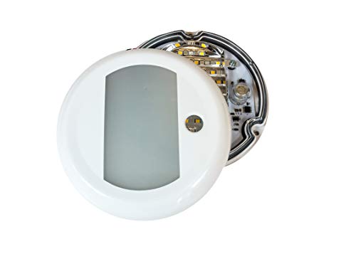 OZ-USA 5" Round Red White Blue LED Color Changing Dome Light Touch Sensor Switch Lighting Fixture Interior Exterior Marine RV Truck Boat Wheelhouse Trailer 12v 24v