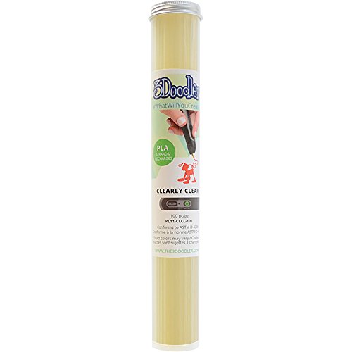 3Doodler Create PLA 3D Printing Filament Refill Tube (X100 Strands of Plastic) - Clearly Clear