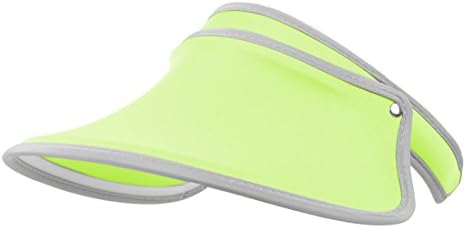 Women Sports Sun Visor Cap Sweat-absorbent Baseball Travel Adjustable Hat (fluorescent green)
