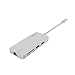 Lenovo USB-C Hub, Type C Adapter with HDMI Port, Gigabit Ethernet Port, USBC Charging Port, 2 USB 3.0 and 1 USB 2.0 Ports, SD/TF Card Reader, Compatible for MacBook Pro and More USB C Devices