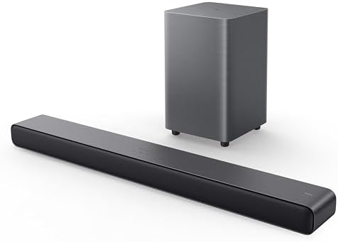 TCL S55H S Class 2.1 Channel Sound Bar with Dolby Atmos, DTS Virtual:X, Wireless Subwoofer, Bluetooth Music Streaming, and Auto Room Calibration