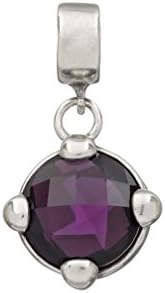 Tedora sterling silver purple gem drop charm