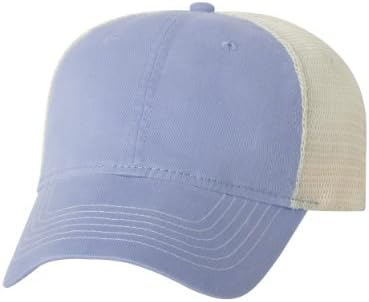 Zkapz - Soft Mesh Trucker Cap - ZK641 - Adjustable - Sky Blue/ Stone