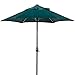 Abba Patio 7.5ft Patio Umbrella Outdoor Umbrella Patio Market Table Umbrella with Push Button Tilt and Crank for Garden, Lawn, Deck, Backyard & Pool, Dark Green