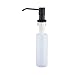Hiendure Built in Deck Mount Black Painting Stainless Steel Pump Liquid Lotion Kitchen Countertop Soap Dispenser, with 13 Ounce Bottle