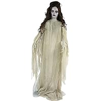 Haunted Hill Farm Life-Size Animatronic Bride, Indoor/Outdoor Halloween Decoration, Light-up Eyes, Poseable, Battery-Operated, HHLADY-6FLS, Color 7 Haunted Hill Farm Life-Size Animatronic Bride, Indoor/Outdoor Halloween Decoration, Light-up Eyes, Poseable, Battery-Operated, HHLADY-6FLS, Color 7