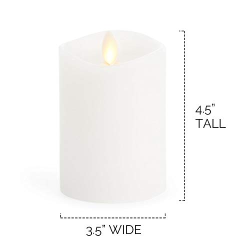 Luminara Flameless Pillar Candle, Small (4.5 inches, Unscented) Real