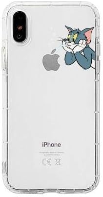 tuehanshop - Funny Cartoon Cat and Mou Phone Ca for iPhone X XR XS Max 6 6S 7 8 Plus Cute Jerry Tom Clear Soft T Silicone Couple Cover Material - for iPhone Xs-Style 283