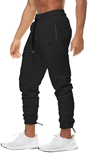 BROKIG Men's Ankle Cords Sport Jogger Pants,Mens Gym Sweatpants