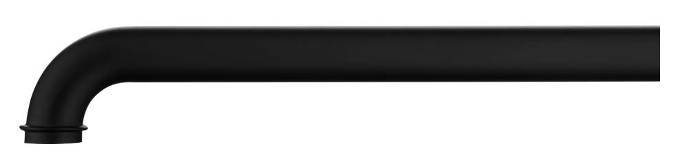 Brass Wall Pipe 350 mm for Tube Siphon / Keymark Extension Extra Long Pipe with 90° Elbow 32 mm for Odour Trap Bottle Trap Matte Black