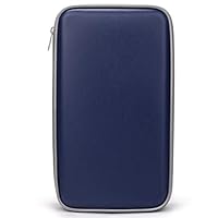 COAFIT CD Case 80 Capacity Hard Shell DVD Case VCD Wallet Storage Organizer (Blue)