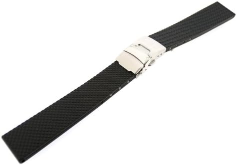 HDT Bonetto Cinturini Rubber Reversible Diving Strap [Black, 22mm]