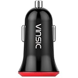 Vinsic&reg; USB Type C Car Charger Adapter with Type C and Standard USB A Outputs For Apple MacBook 12", Nokia N1, Nexus 5X 6P, Lumia 950/950XL, and More.