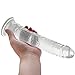 G Spot Realistic Jelly Dildo with Strong Suction Cup Flexible Penis Harness Compatible Anal Adult Sex Toys for Women Clear