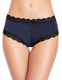 Braguitas de encaje para dama, 4 unidades, de algodón, con cordón en G