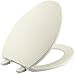 KOHLER K-4774-47 Brevia Elongated Toilet Seatwith Quick-Release Hinges and Quick-Attach Hardware for Easy Clean in Almond