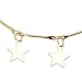 Manerson Lucky Star Choker Necklace Pendant Disc Chain Statement Necklace For Woman Jewellery Gold Tone