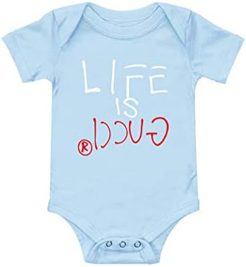 Infant Bodysuits Printed with Life is Gucci Design