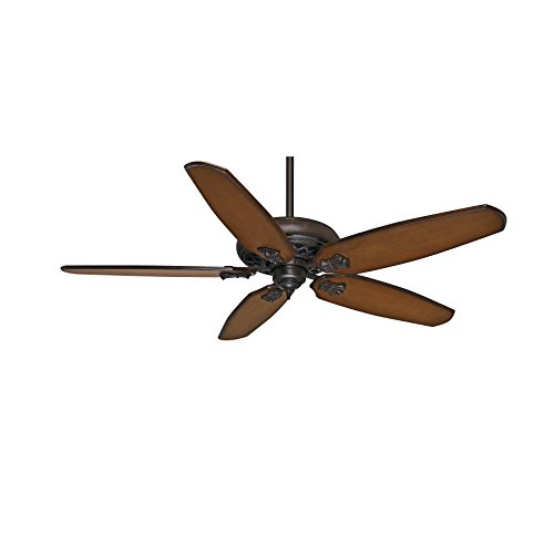 Casablanca Fan 60 inch Traditional Ceiling Fan in Brushed Cocoa with 5 Walnut Blades and Wall Control (Certified Refurbished) (Provence Crackle) - Thumbnail 5