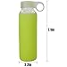 Bonison Summer Sale Novelty Durable Glass Water Bottle with Colorful Soft Silicone Sleeve (9 Ounce, Yellow)