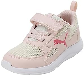 Puma Fun Racer AC Shoe for Girls, Pristine-Sunset Pink, 32 EU
