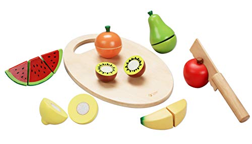 Lebensmittel Set aus Holz schneidbar für Spielküche Obst Gemüse Zubehör – Bild 6