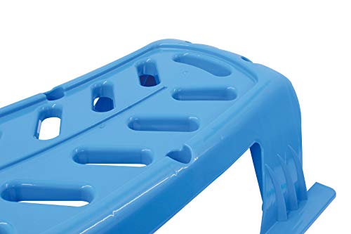 Jamara 460367 460367-Snow Play Sled Snow-Star 90cm Metal Runners, Protection Against Tipping, Backrest incl. Safety Strap, Blue - Thumbnail 3
