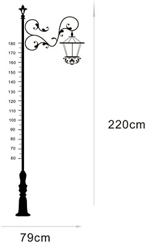 Street Light Height Scale Art Decor Wall Decal Removable Vinyl Decorative Sticker Mural by Opulent Way | Easy Peel & Stick on Bedroom, Living, Nursery Room Walls for Beautiful Home, 80cm X 120cm Size