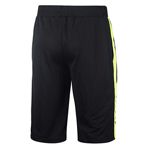 Men's Shorts Casual Classic Fit Drawstring Summer Beach Shorts Pants with Elastic Waist and Pockets (Black, 2XL) - Thumbnail 3