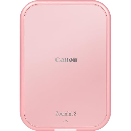 Canon Zoemini 2: Große Momente, Mini-Drucke – Kompakter, kabelloser Fotodrucker – Sofortdruck vom Smartphone – Bluetooth 5.0 & Typ-C Schnellladung – Ideal für Reisen (Roségold)