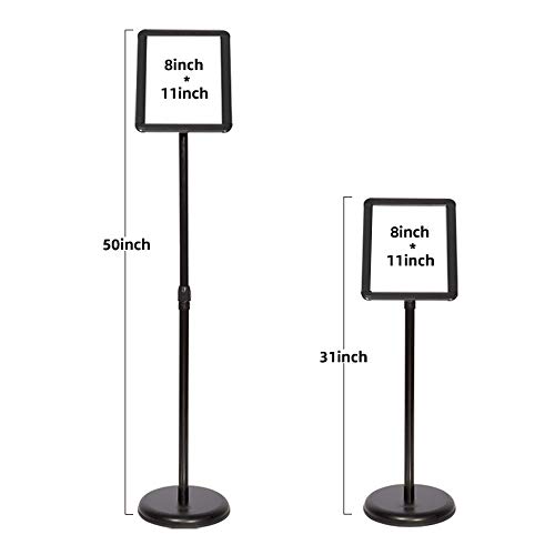 NOAMA Adjustable Sign Holder Standing Floor Sign Frame for 8.5x11