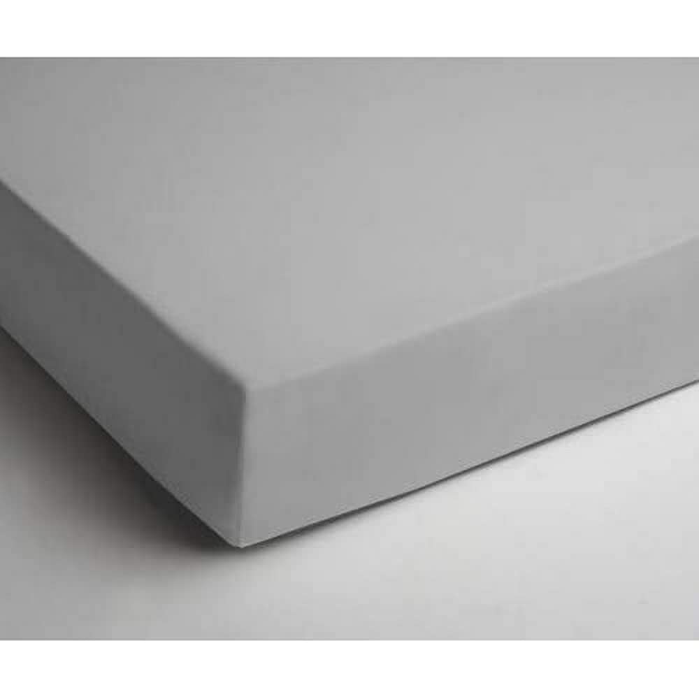 Papillon Fitted Sheet Interlock Jersey Light Grey, Cotton, lightgrey, 190 x 220 cm