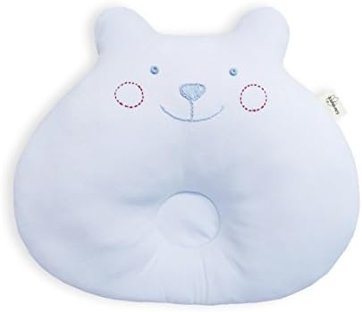 Edenswear Baby Pillow - Pillow for Preventing Flat Spots with Antibacterial Anti-mite Zinc Infused Smartcel Smart Fabric (Blue Bear)