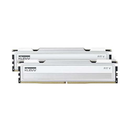 KLEVV FIT V DDR5 32GB (2X 16GB) 6000MH/z CL28 Gaming Memory RAM kit XMP 3.0 Non-RGB High Performance Overclocking 28-36-36-76, Game Faster with Ultra-Low CL28