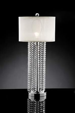 Shining Crystal Silver Table Lamp ADSok90142t