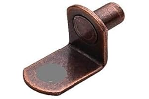 HANDYCT Metal Shelf Supports, Oil Rubbed Bronze, Ø5mm, with Protective Cover for Glass Shelves, 20Pcs