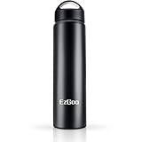 Stainless Steel Water Bottle, EzGoo BPA Free Double Wall Vacuum Insulated Leak Proof Water Bottle - 25 OZ Black
