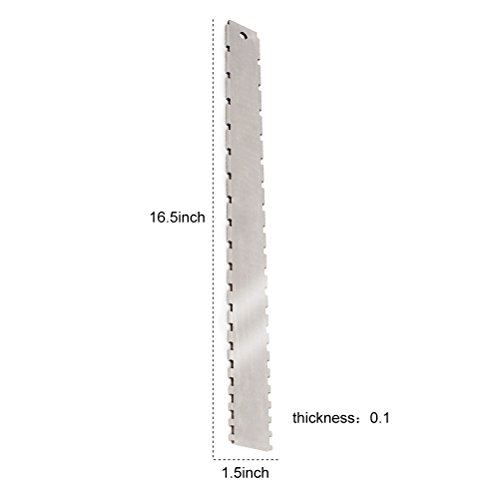 Vankcp Stainless Steel Guitar Neck Notched Straight Edge for Checking the Guitar Fret Board