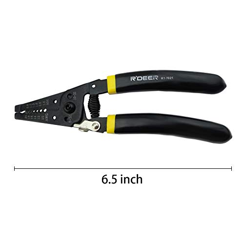 Precision Wire Stripper, 6.5 inch Professional Wire Stripper/Cutter for 10-20 AWG Solid and (0.8-2.6mm) Stranded Wire